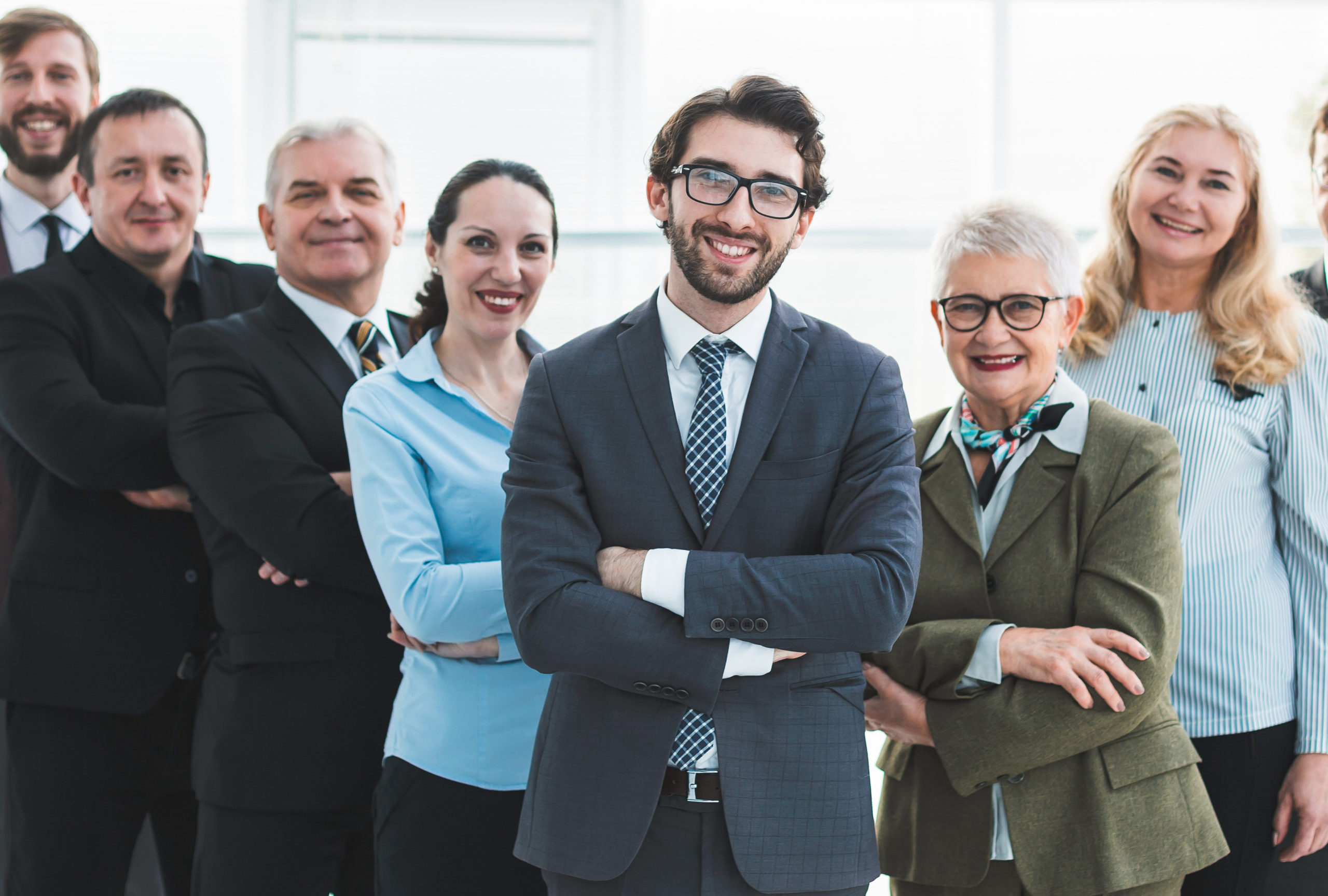 large group of professional employees of the compan ... large group of professional employees of the company standing together. photo with copy-space